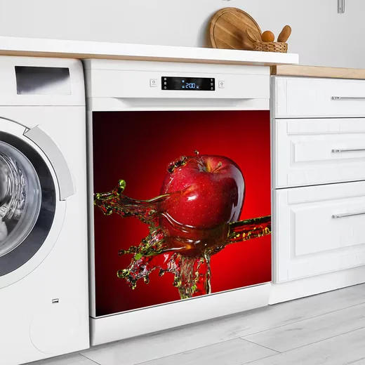DEQORI Magnetfolie Motiv Flüssigkeit trifft Apfel