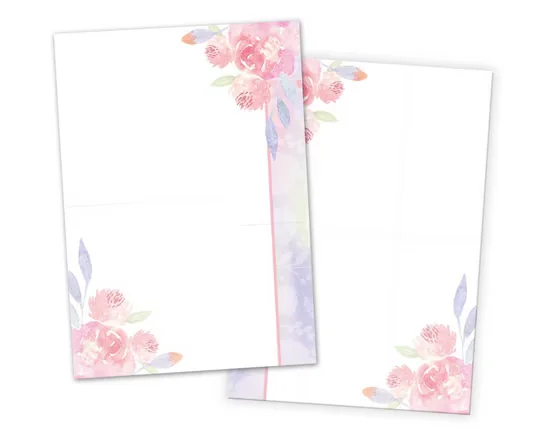 JUNAPACK Briefpapier A4 Blumen Ostern für Drucker und Firmenpost