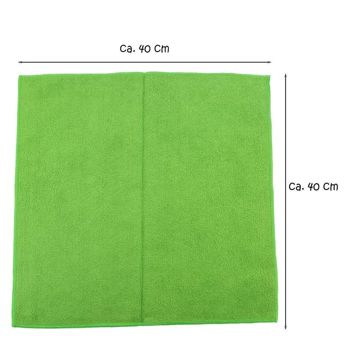 VARIVENDO Mikrofasertücher grün 40x40 cm 10er Pack