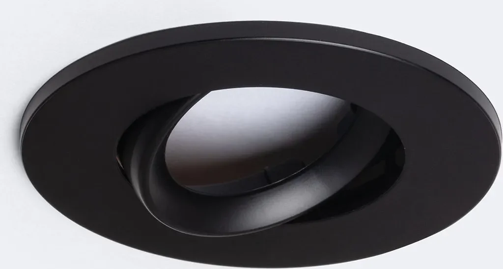 LEDKIA Zierrahmen verstellbar für runde LED-Downlights IP65 Schwarz