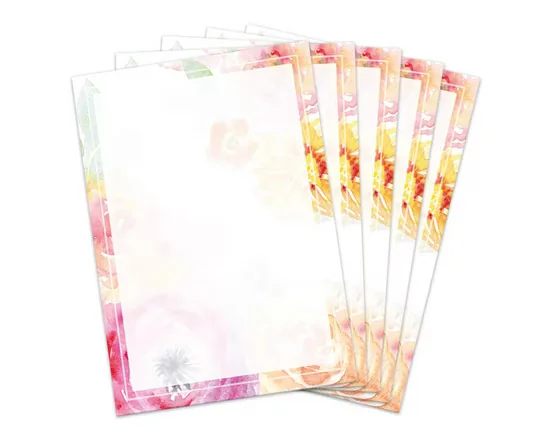 JUNAPACK Briefpapier A4 Blumen Ostern Druckerpapier für Firmenpost