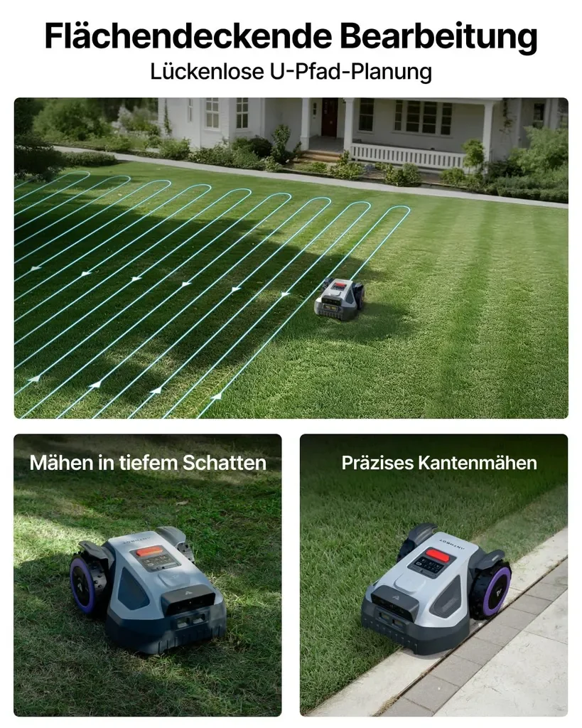 ANTHBOT M5 Mähroboter ohne Begrenzungskabel 500-700 m2, KI, 4G