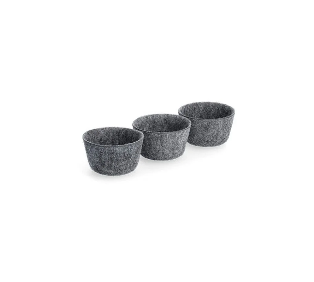 HOUSE OF LITTLE LABELS Organizer-Set aus Filz, 8-teilig, grau