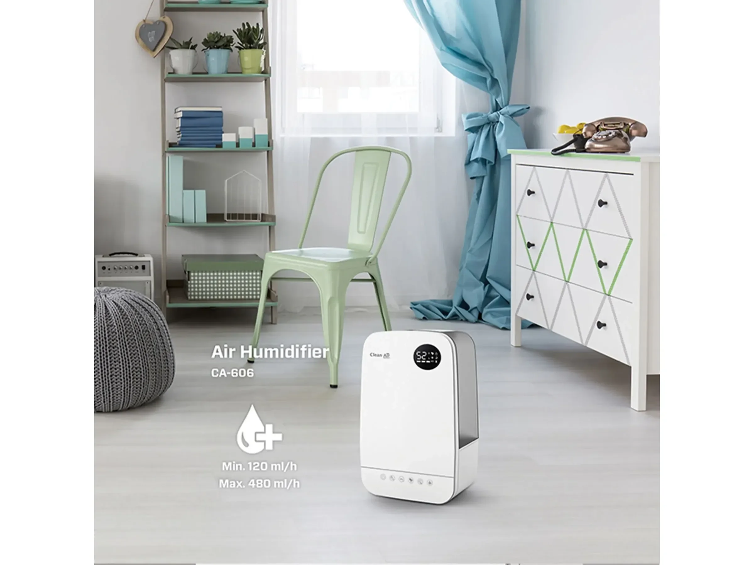 Clean Air Optima CA606W Luftbefeuchter 480 ml/h bis 65 m²