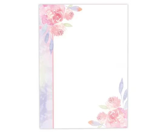 JUNAPACK Briefpapier A4 Blumen Ostern für Drucker und Firmenpost