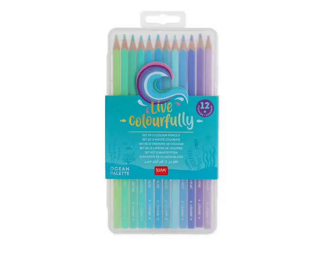LEGAMI Buntstift-Set 12 Farben - Live Colorfully Ocean Palette