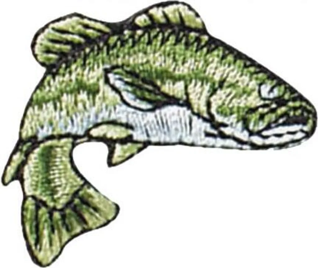 Fan-O-Menal Aufnäher Fisch Patch Stickapplikation 2 x 5 cm