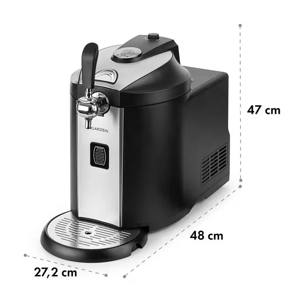 KLARSTEIN Beerkules Bierzapfanlage für 5L Fässer, 120W, 4h Kühlung