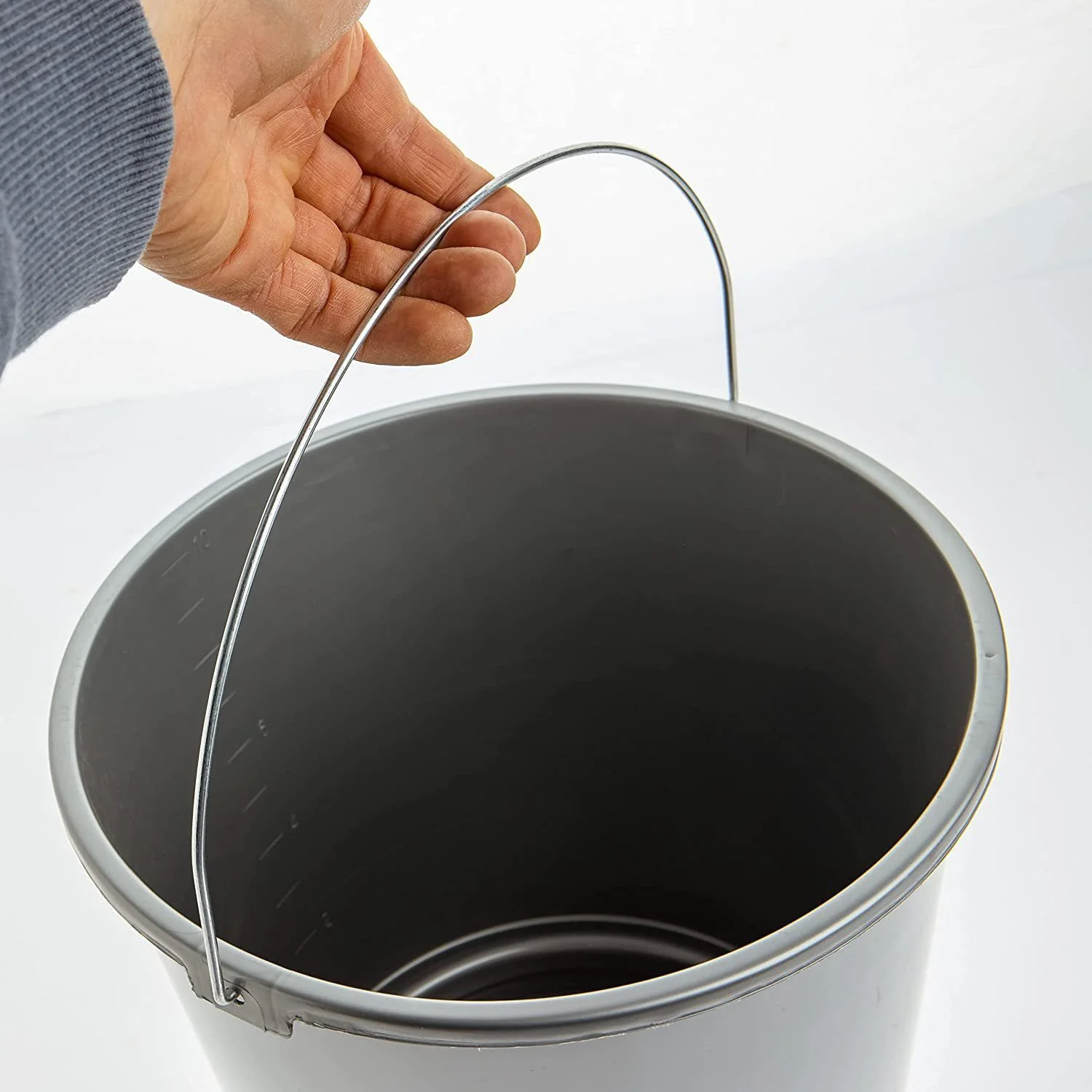 CENTI Putzeimer Set 3-tlg., 10 l, Wischeimer mit Messskala, BPA-frei