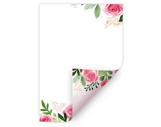 JUNAPACK Briefpapier A4 Blumen Ostern, lose Briefbögen für Drucker