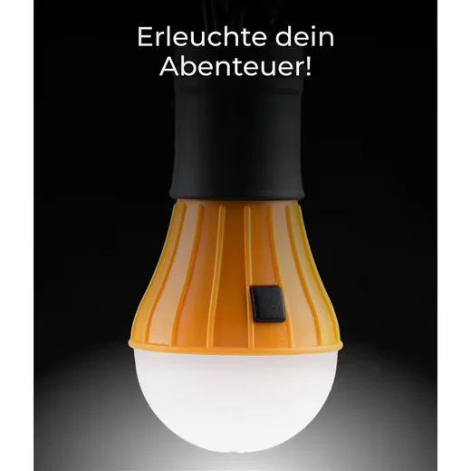 ACECAMP LED Zeltlampe Hängeleuchte, 6 LEDs, orange, Camping Outdoor