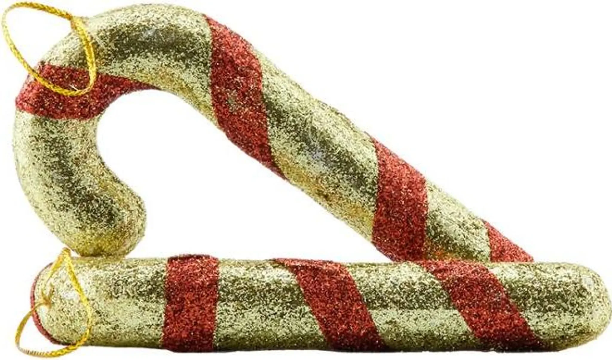 DECOLED – „Lollipop“-Dekokrücken, Gold-Rot, 12 cm, 10er-Set