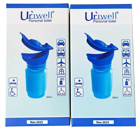 MEDUP Uriwell Campingtoilette Reisetoilette Notfall Urinal Taschenklo