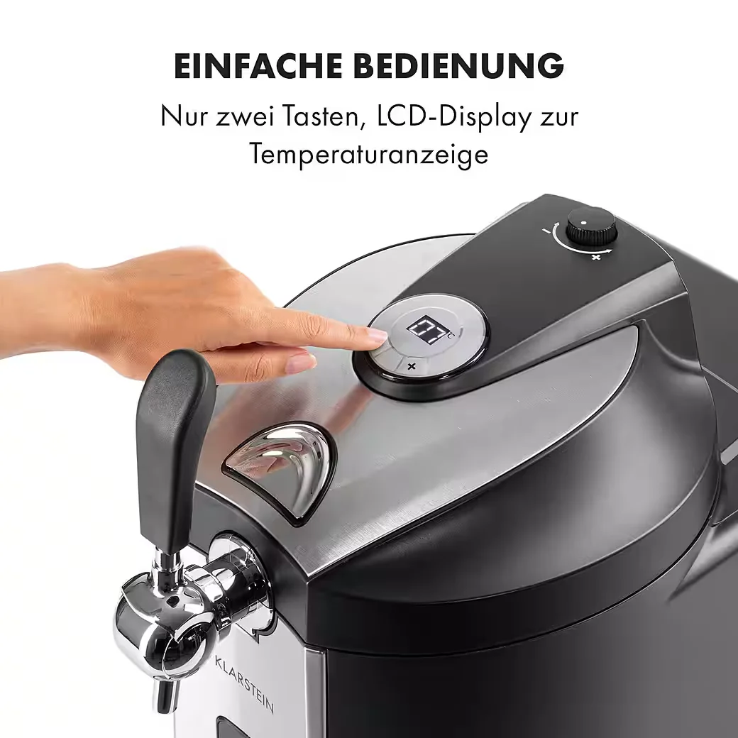 KLARSTEIN Beerkules Bierzapfanlage für 5L Fässer, 120W, 4h Kühlung