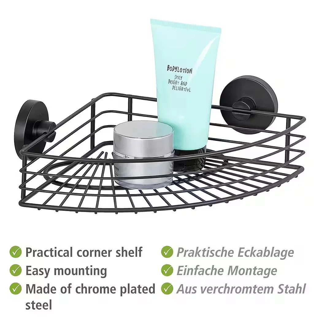 WENKO Duschablage Vacuum-Loc Duschkorb ohne Bohren