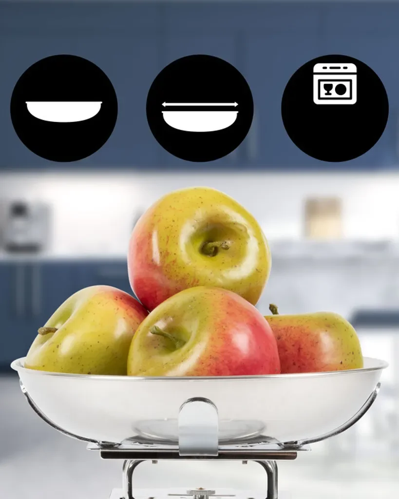ProfiCook Retro Küchenwaage analog 5 kg mit Tara Edelstahlschüssel