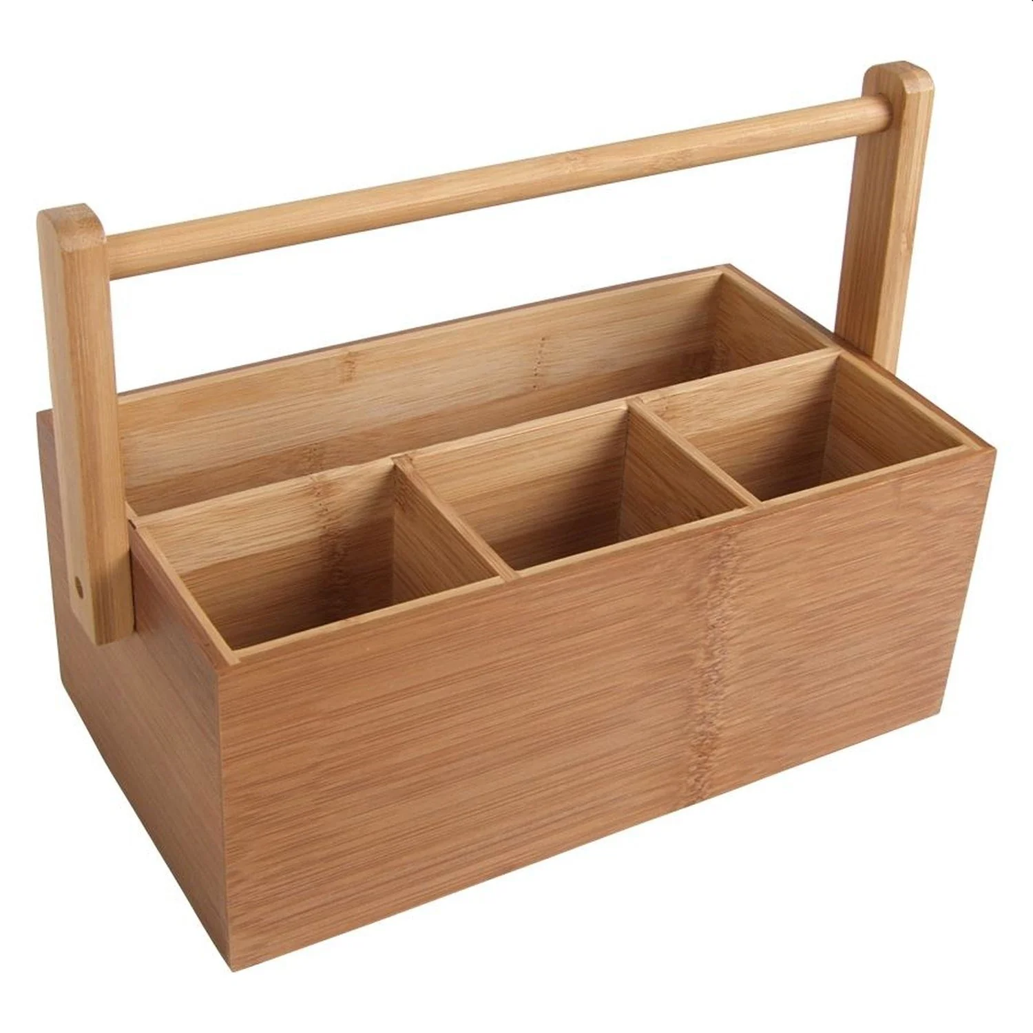 SESUA Bambus Schreibtischorganizer Stiftehalter mit Henkel