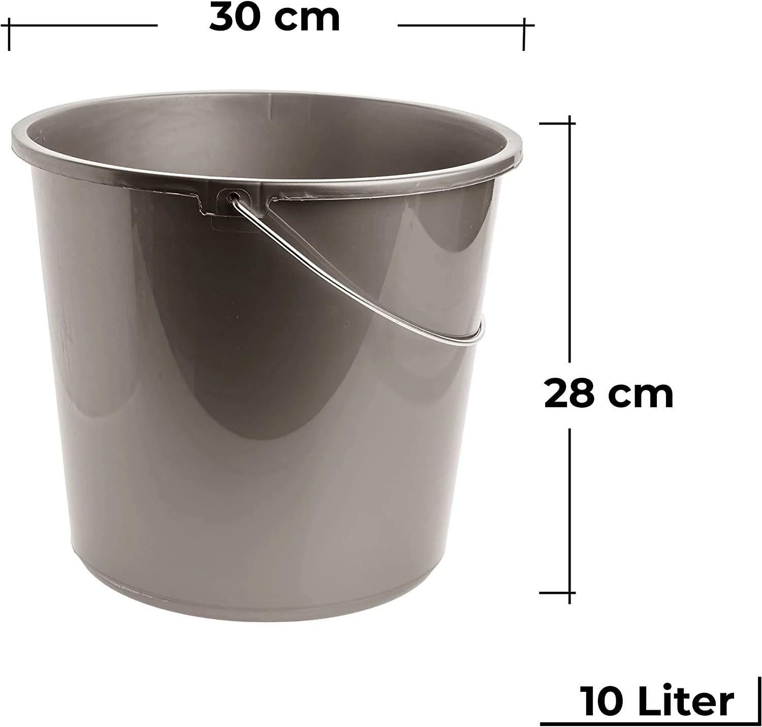 CENTI Putzeimer Set 3-tlg., 10 l, Wischeimer mit Messskala, BPA-frei