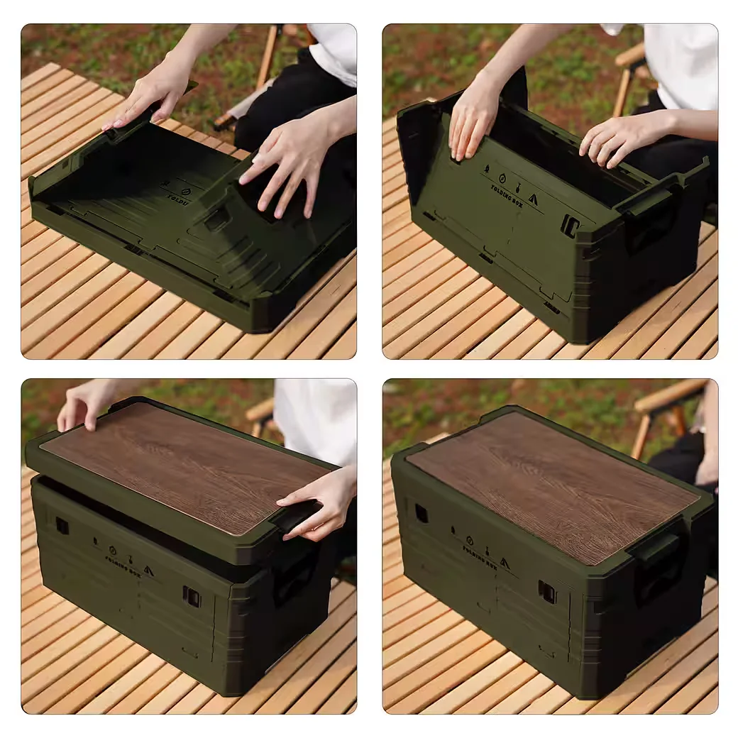 NILS CAMP 2in1 Klappbox Campingbox 32L mit Brett Outdoor