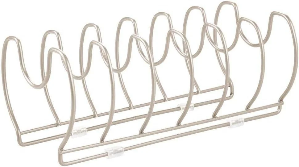 MDESIGN Topfdeckel- und Pfannenhalter Metall silber Geschirrablage