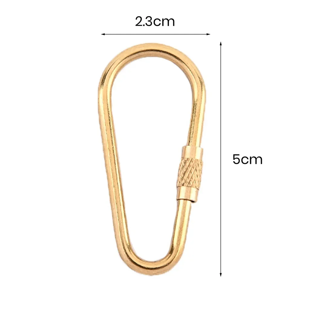 Homedvery Messing-Karabiner Schlüsselanhänger mit Schnellverschluss