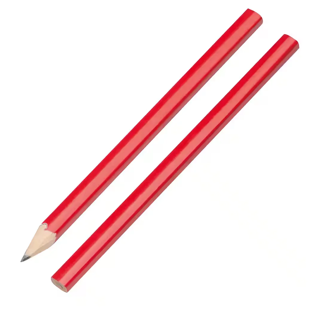 EASY GIFTS Zimmermannsbleistifte 10er Pack, 17,7 cm, rot