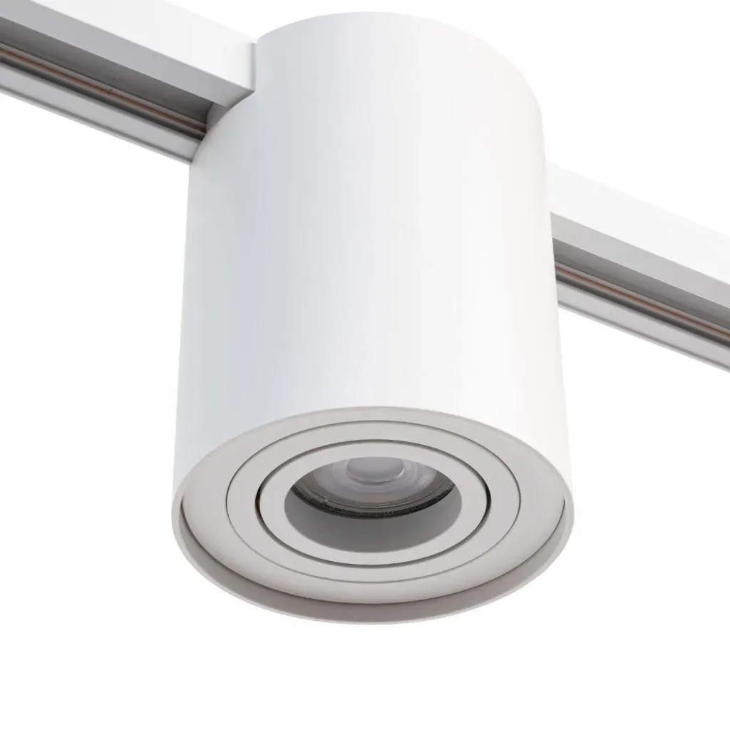 Qub Viror Orbit 1-Phase LED Schienenspot GU10 Weiß 9,6cm verstellbar