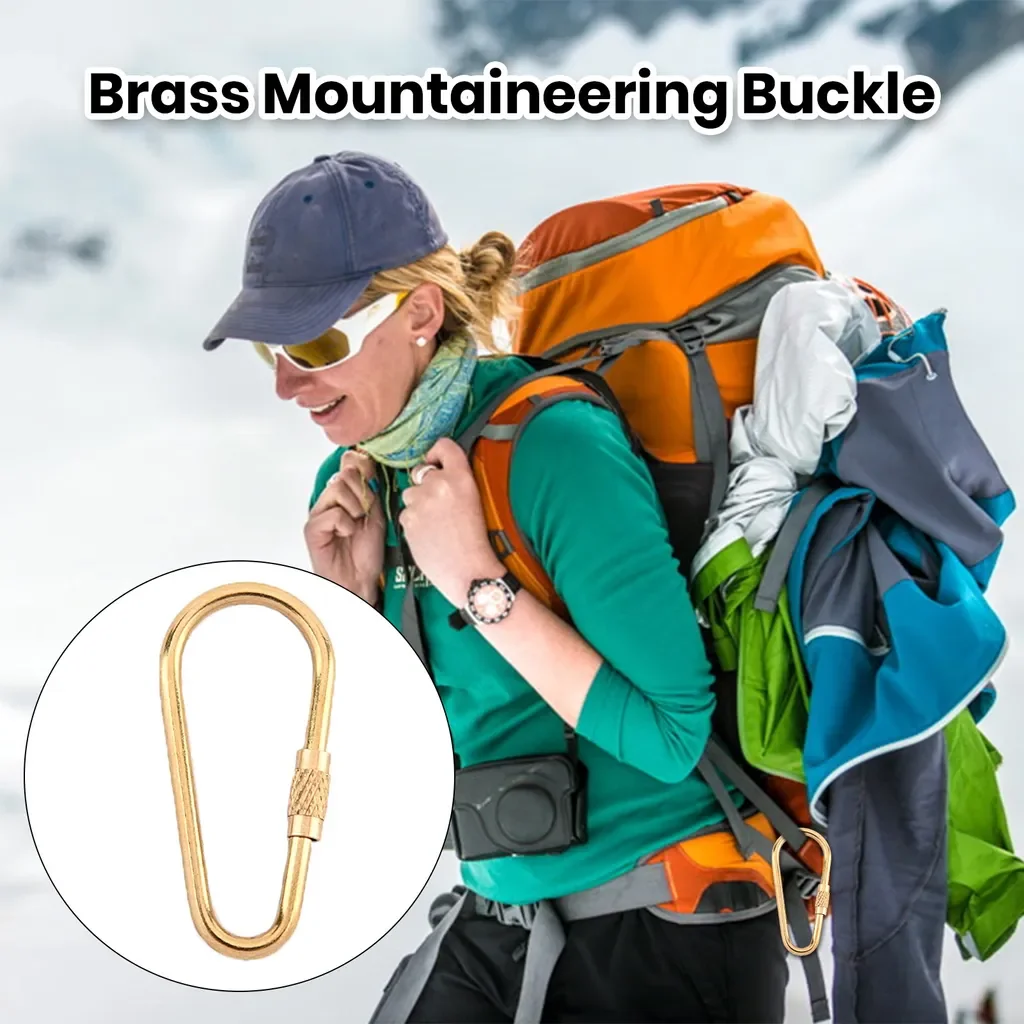 Homedvery Messing-Karabiner Schlüsselanhänger mit Schnellverschluss