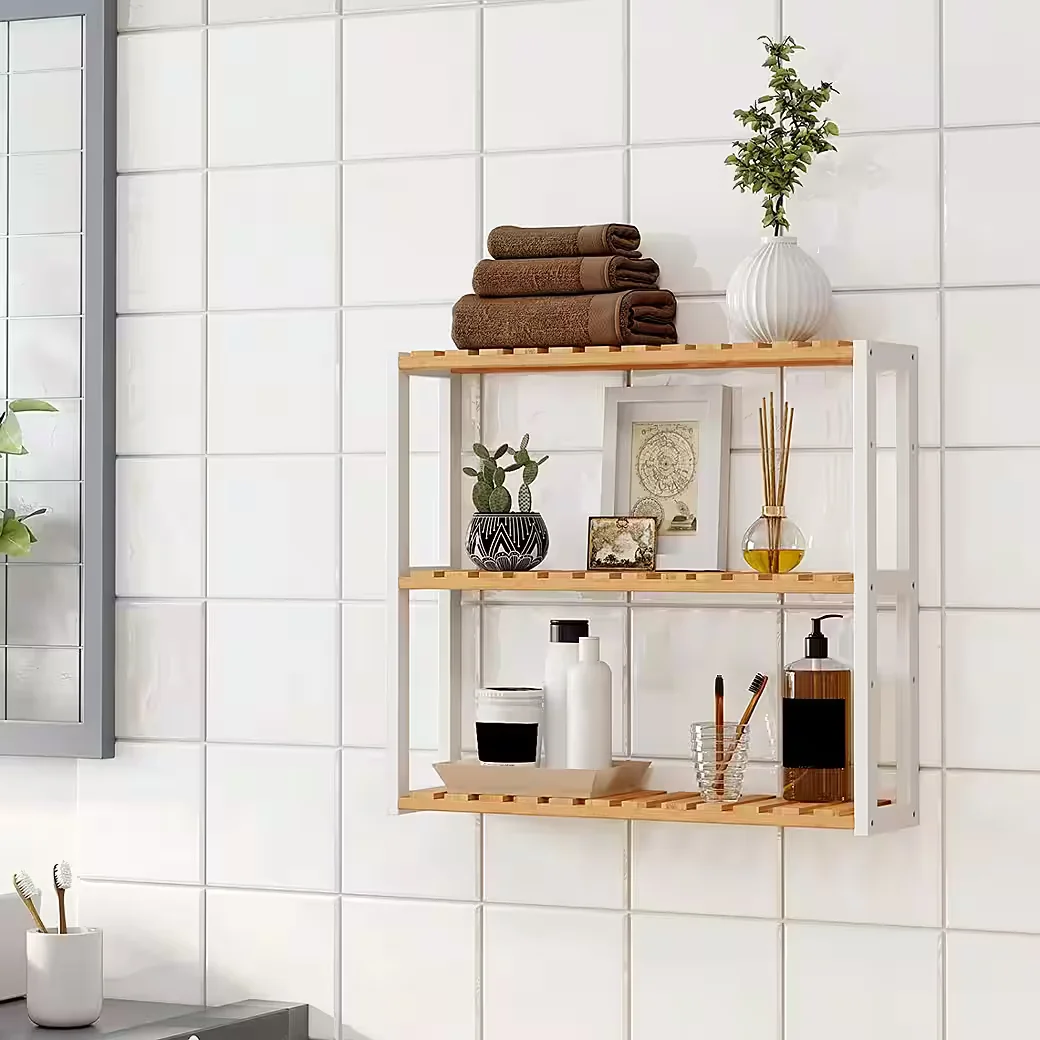SONGMICS Bambus Badregal Pflanzenregal für Wohnzimmer Flur Küche