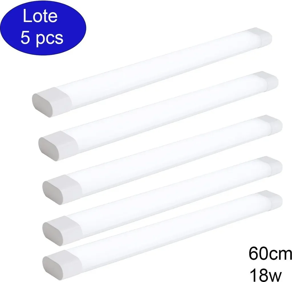 Alpinaluz 5er Pack LED Lampen 60cm 18W 6000K Kaltweiß 180 Grad kompakt