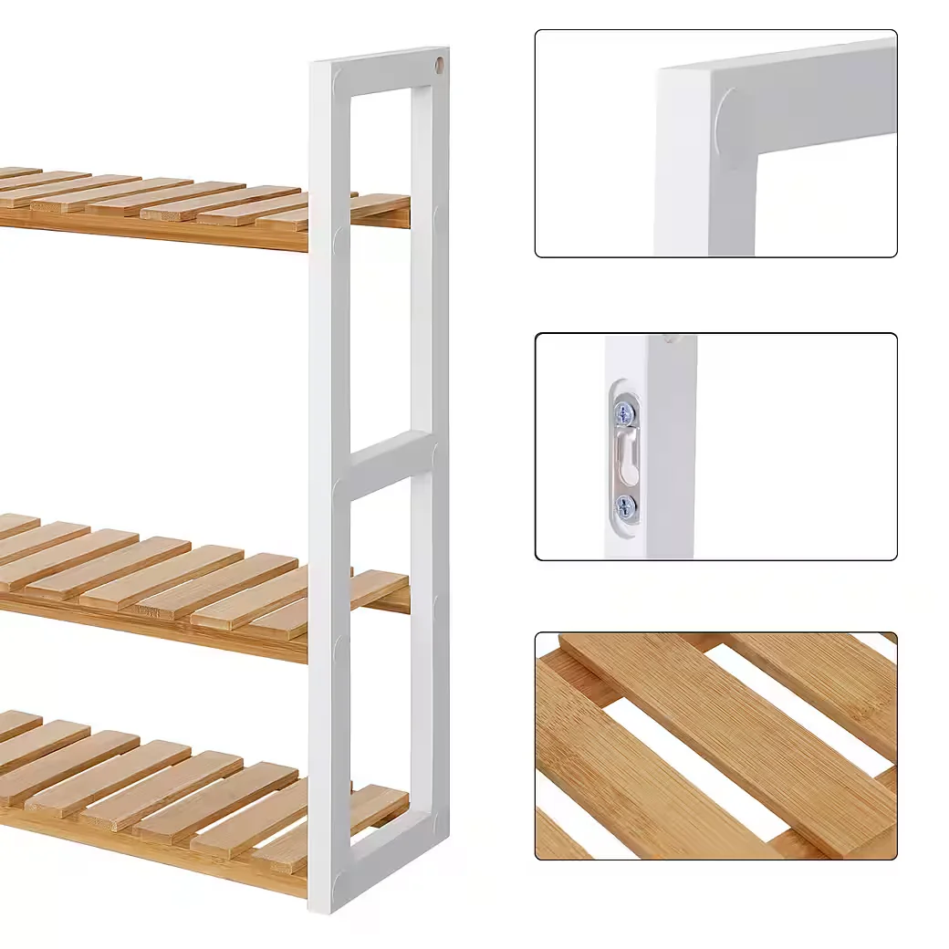 SONGMICS Bambus Badregal Pflanzenregal für Wohnzimmer Flur Küche