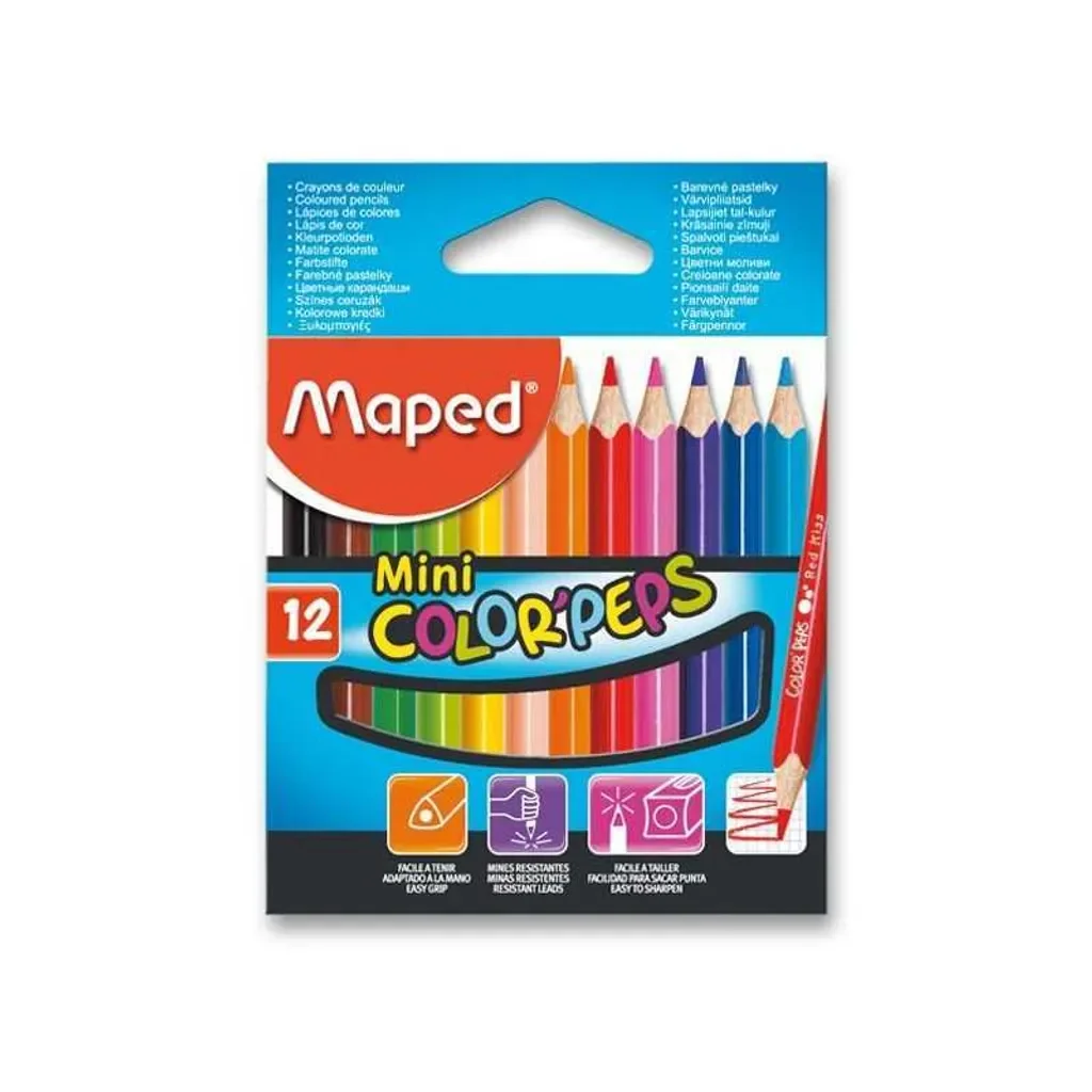 Maped Color'Peps Mini Dreikant Buntstifte 12er Kartonetui