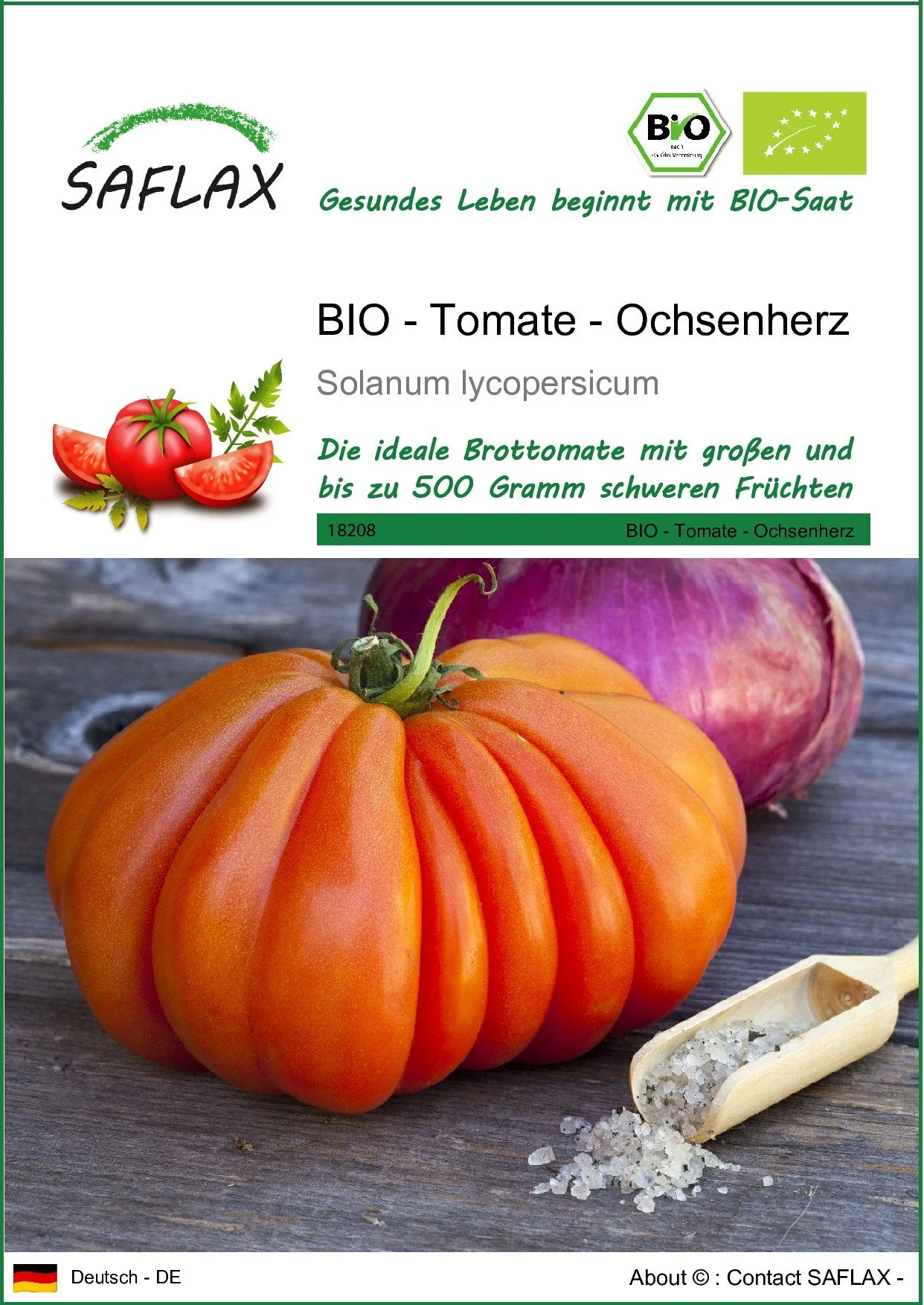 SAFLAX BIO Tomatensamen Ochsenherz Fleischtomate