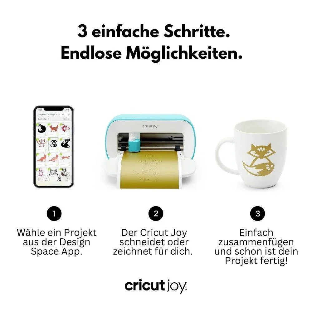 CRICUT Joy Starter Bundle Schneideplotter Gestaltungsset türkis