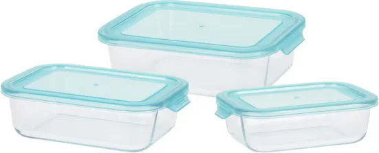 KOOPMAN Frischhaltedosen Glasbehälter Vorratsdosen 3-teiliges Set