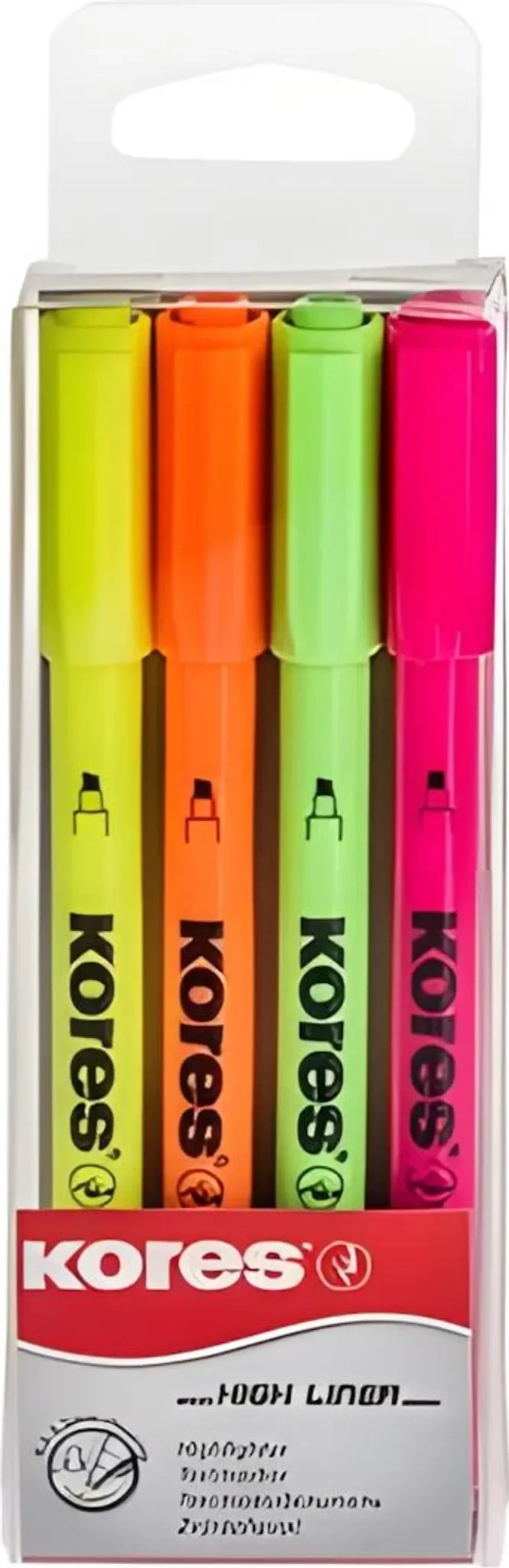Kores – Textmarker „High Liner Plus“, 4er-Set
