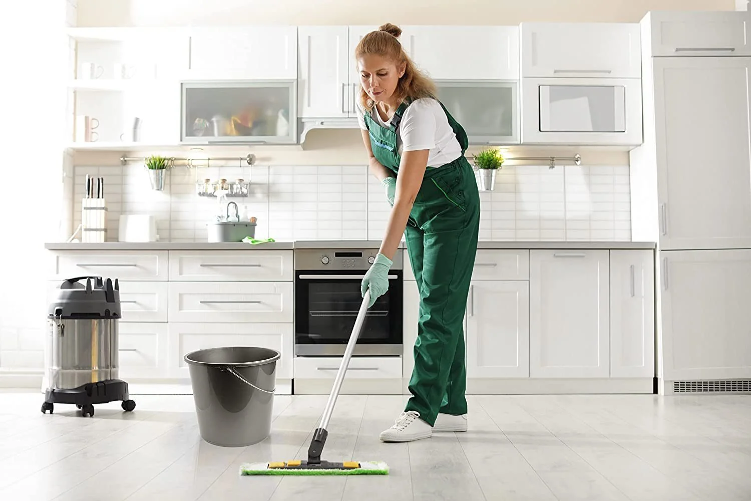 CENTI Putzeimer Set 3-tlg., 10 l, Wischeimer mit Messskala, BPA-frei