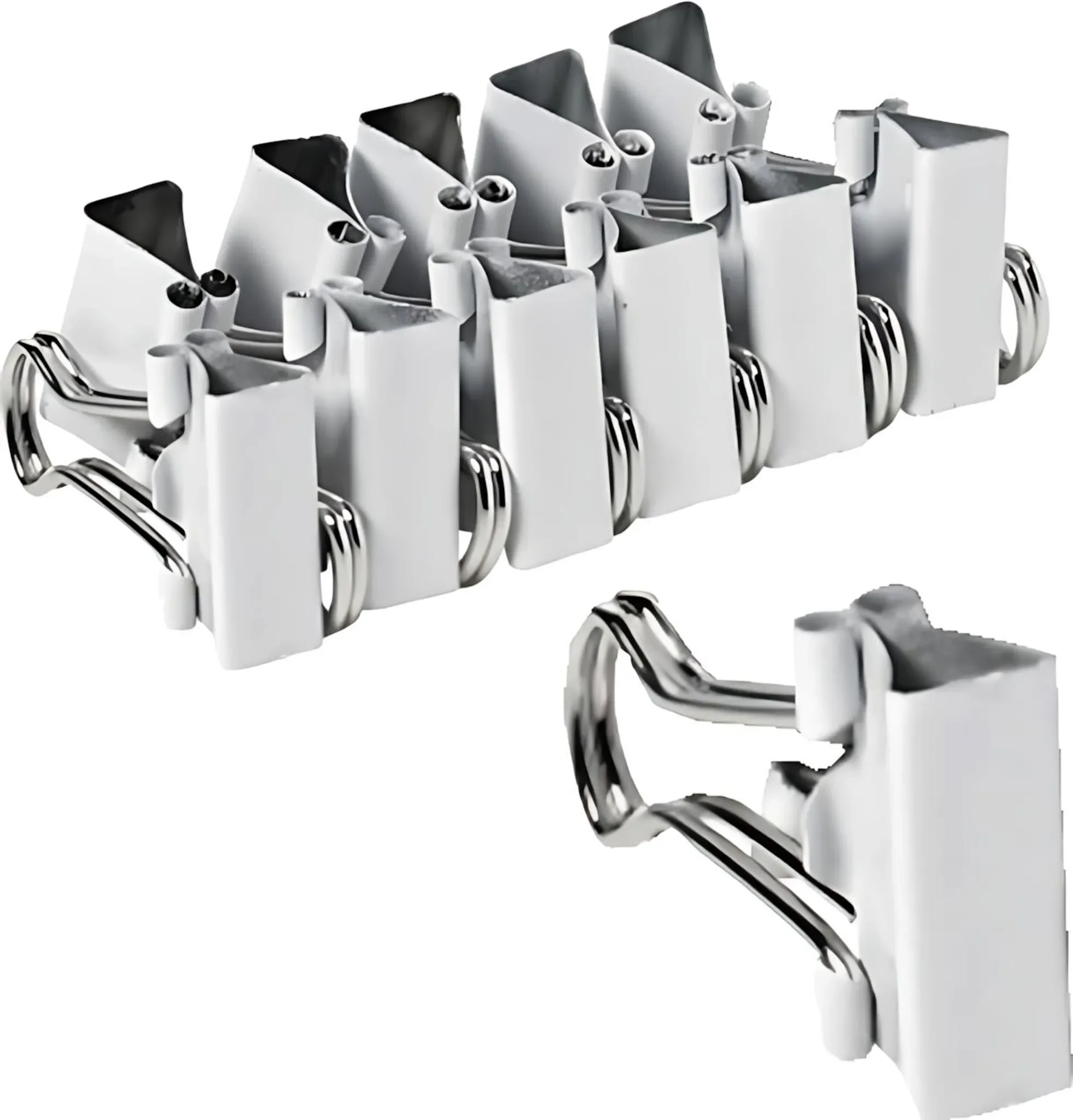 ALCO – Foldbackklammern, Metall, Weiß, 32 mm (12er-Pack)