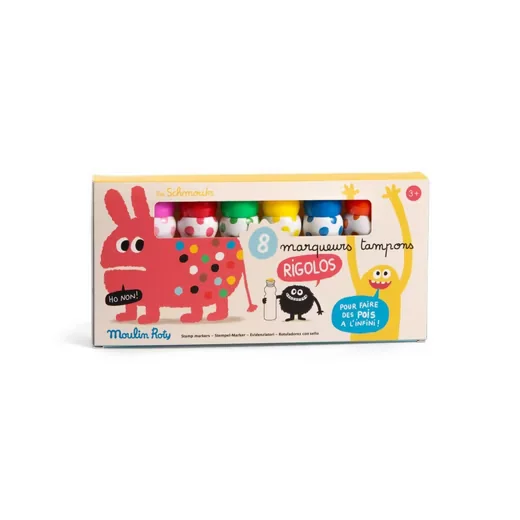MOULIN ROTY Kreativset 8 Stempelmarker Malset für Kinder Basteln