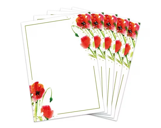 JUNAPACK Briefpapier A4 Blumen Ostern für Drucker Firmenpost