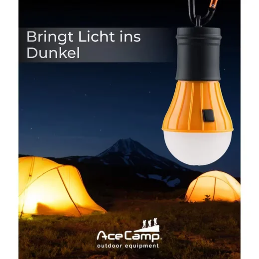 ACECAMP LED Zeltlampe Hängeleuchte, 6 LEDs, orange, Camping Outdoor