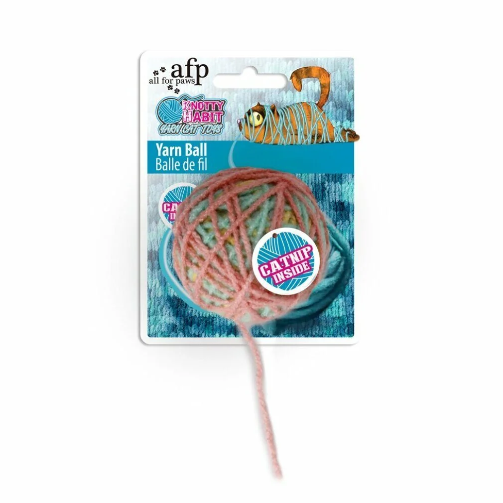 ALL FOR PAWS AFP Knotty Habit Yarn Ball Plüsch Katzenspielzeug