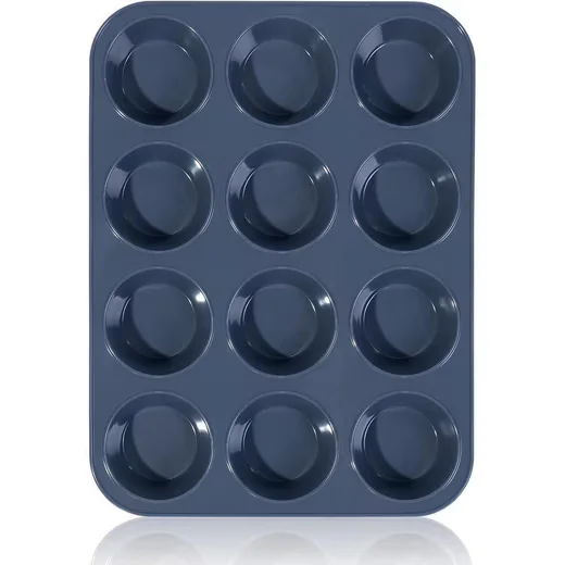 LUXUSKOLLEKTION Silikon Muffinbackform 12er antihaft 33 x 25 x 3 cm