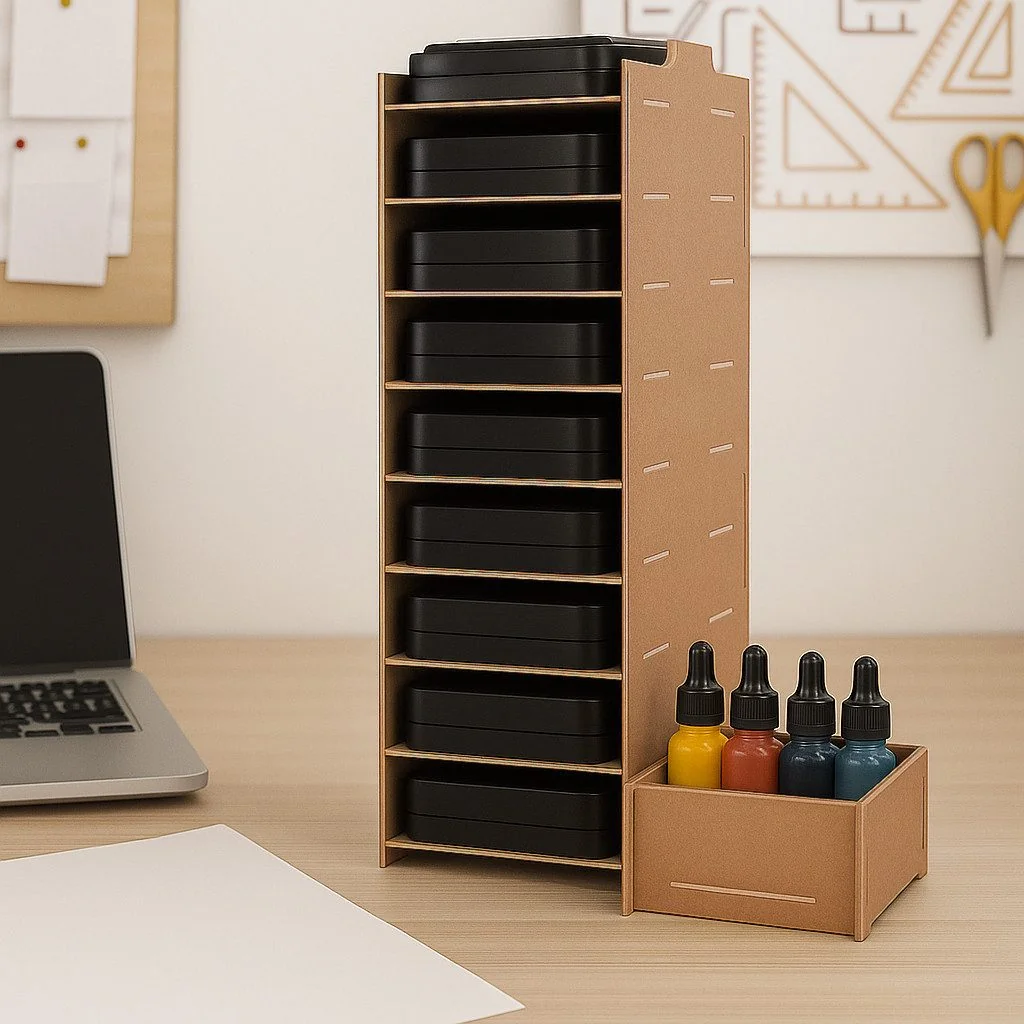 HR DIREKTVERKAUF GMBH Organizer für Stempelkissen mit Zubehörbox