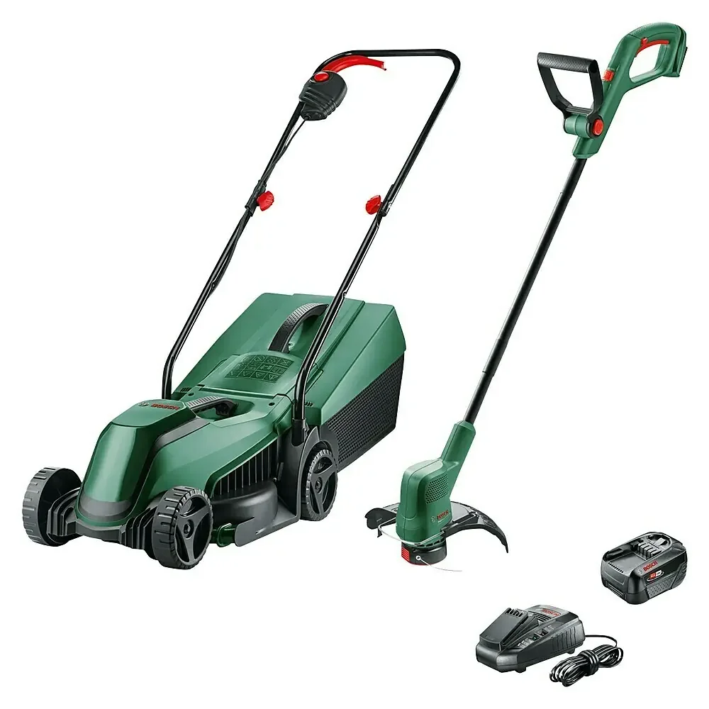Bosch Power for All 18V Rasenmäher 18V-32-200 mit Rasentrimmer 18V-26