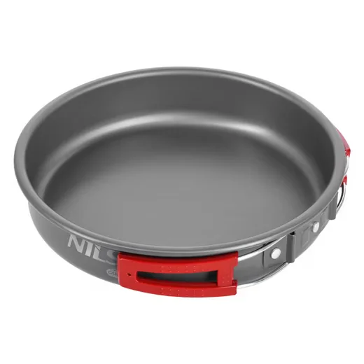 NILS CAMP Bratpfanne für Camping Outdoor mit klappbarem Griff