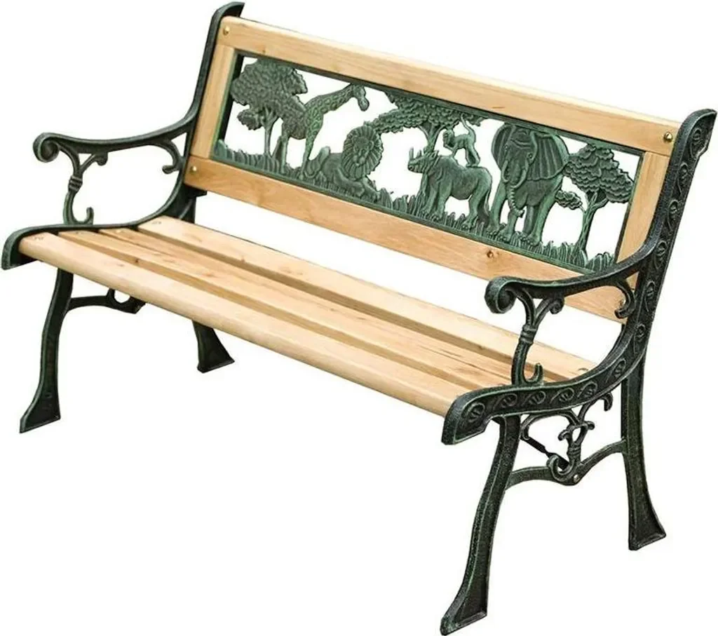 ST Leisure Equipment Gartenbank MINI JUMANJI Metall Holz 82x39x50 cm
