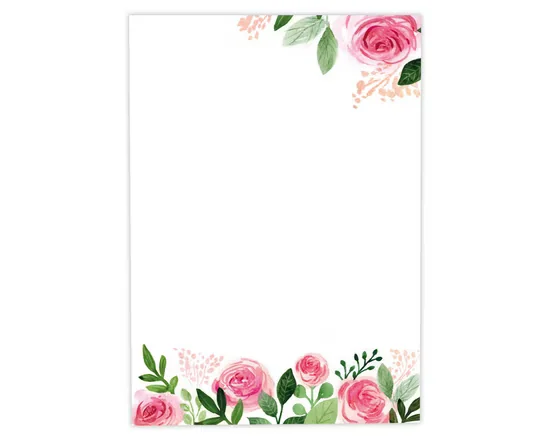 JUNAPACK Briefpapier A4 Blumen Ostern, lose Briefbögen für Drucker