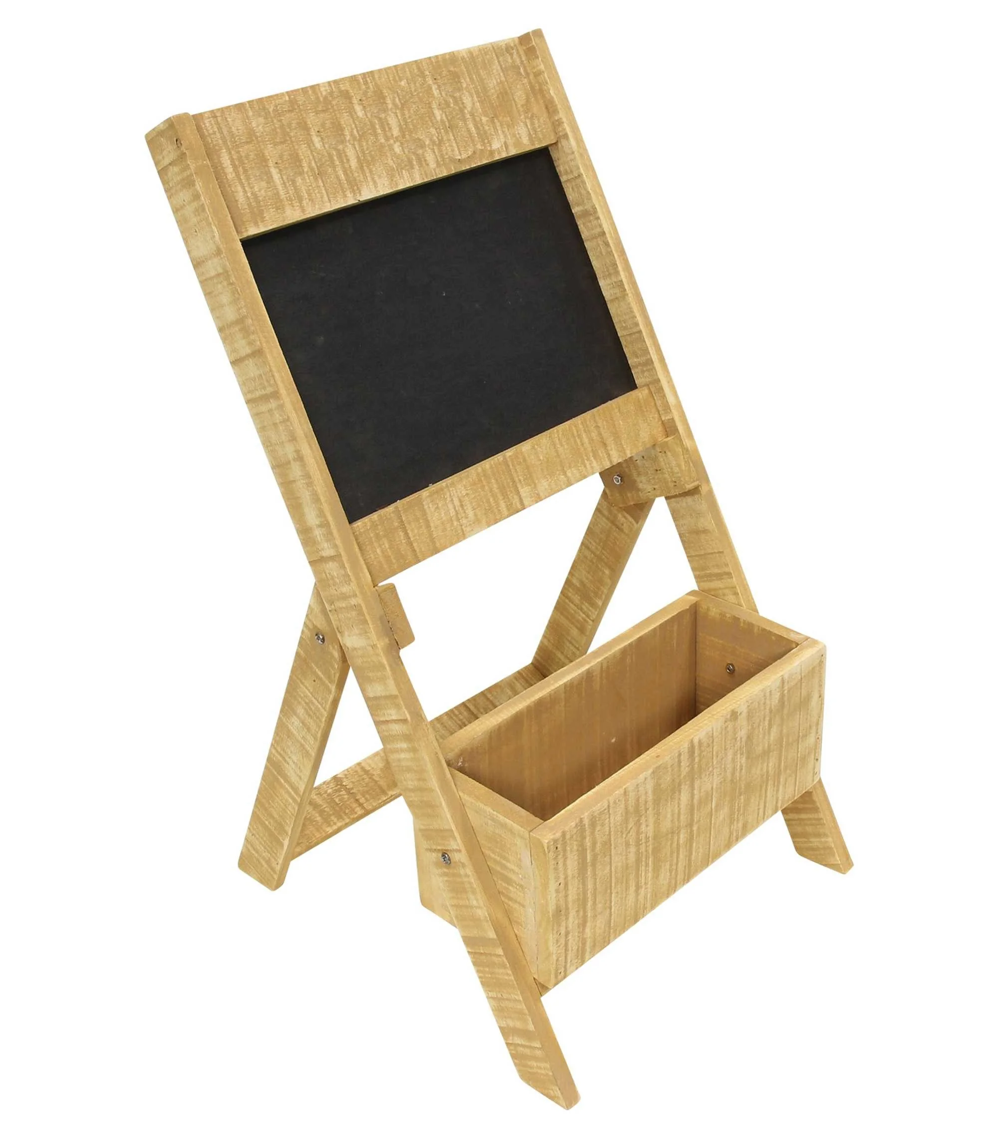 DEKOLEIDENSCHAFT Blumenkasten mit Kreidetafel klappbar 67 cm