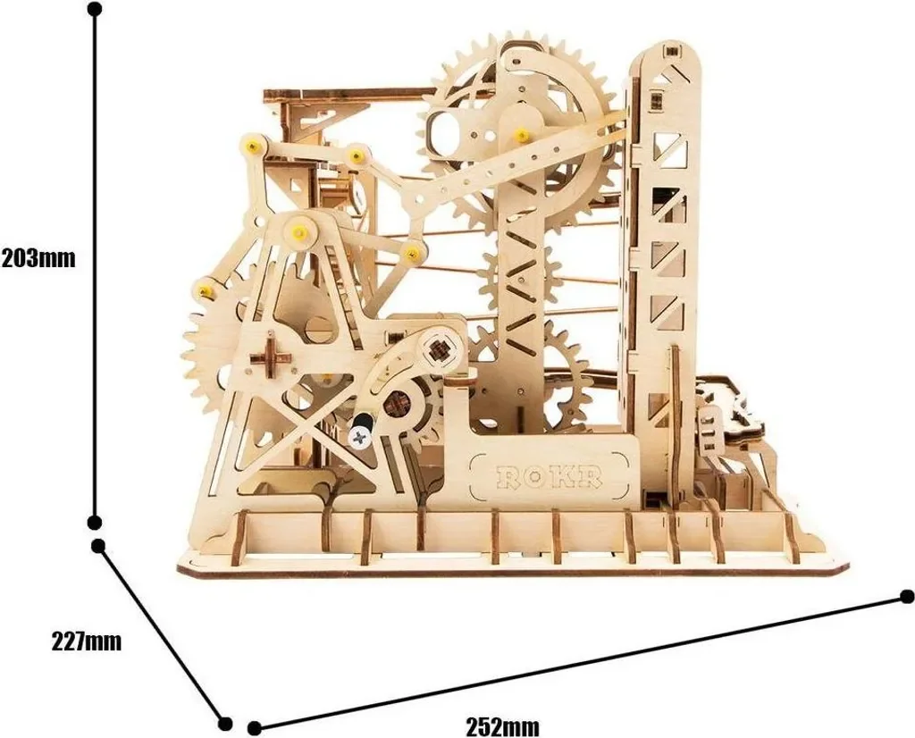 ROBOTIME Marble Explorer Murmelbahn Holzbausatz 3D Puzzle mechanisch